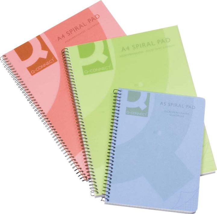 Actual product image Q-Connect Notebook A4+ Blue, Pack of 5 (A4, Checked)