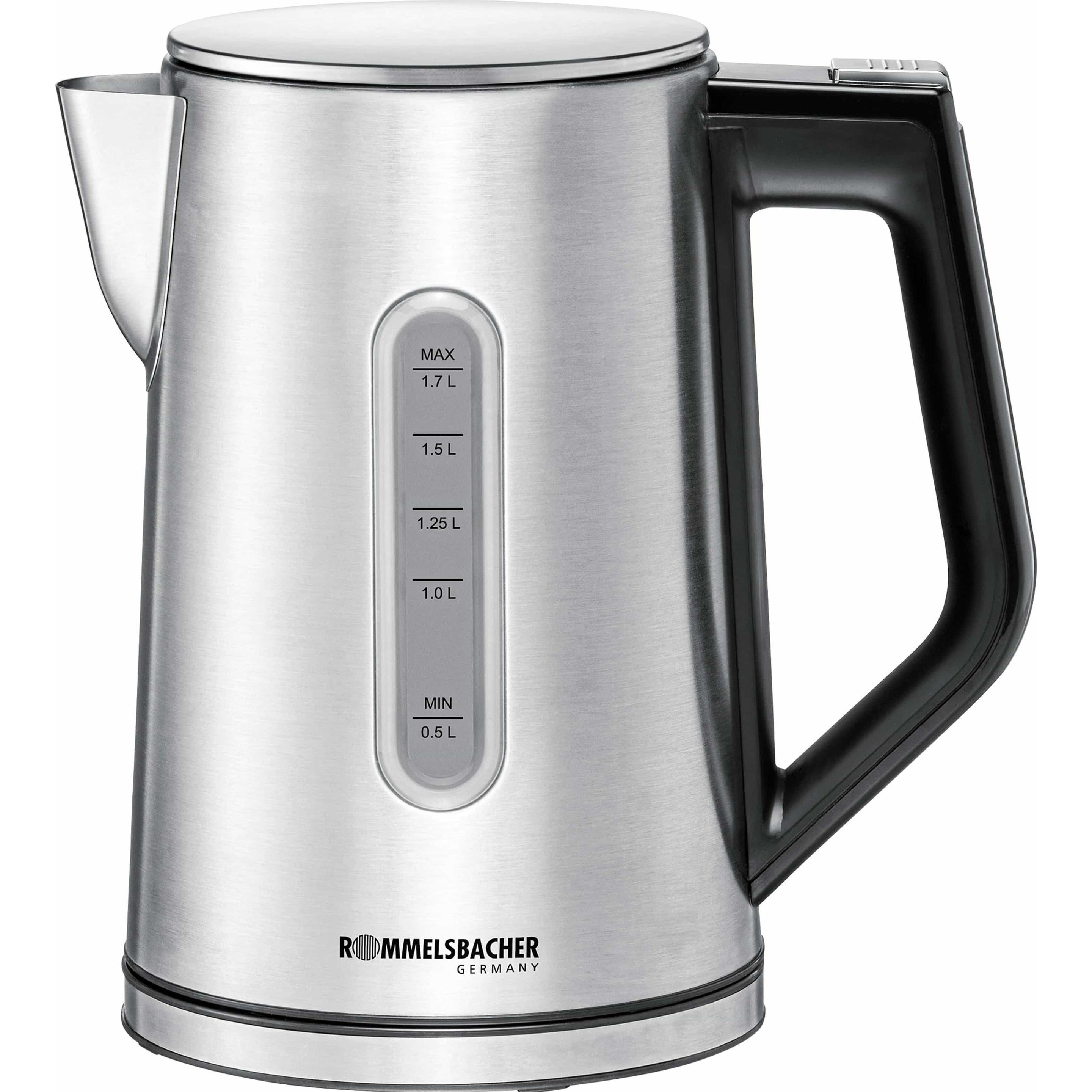 Rommelsbacher ROM WK3000 Wasserkocher 1,7l, Wasserkocher, Schwarz