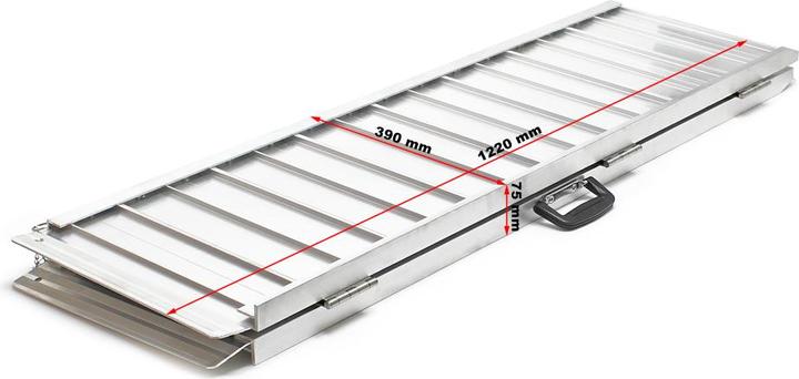 Image du produit Wiltec Rampe pour fauteuil roulant pliable 122cm 270kg Rampe en aluminium antidérapante mobile