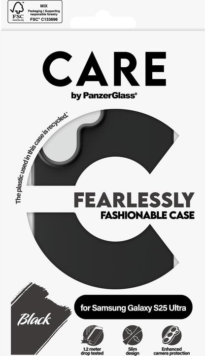 Produktbild PanzerGlass CARE by ® Fashionable Case Schwarz Samsung Galaxy S 2025 Ultra, Cover, Samsung, Samsung (Samsung Galaxy S25 Ultra)