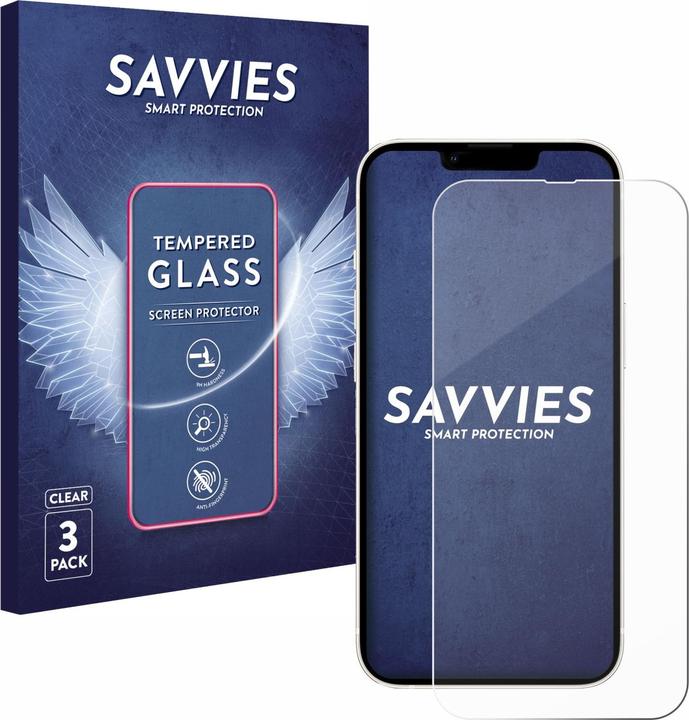 Immagine prodotto Savvies Vetro Temperato Pellicola Protettiva (3 Pezzo/i, Apple iPhone 13)
