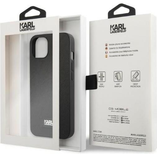Thumbnail - Karl Lagerfeld KLHCP13SSFMP2K iPhone 13 mini 5.4" hardcase black/black Saffiano Plaque (Apple iPhone 13 mini), Smartphon...