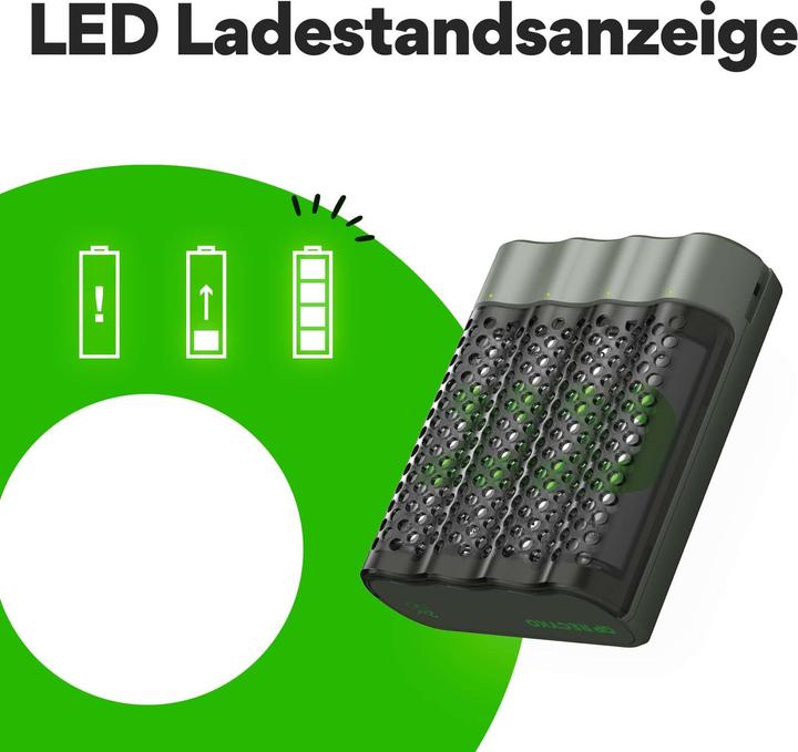 Image du produit GP Batteries Rechargeur de batterie (4 pcs, AA, 2600 mAh, Piles rechargeables + chargeur)