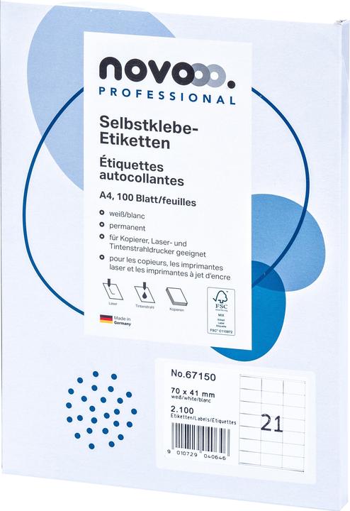 Image du produit Novooo Étiquettes 70x41 mm