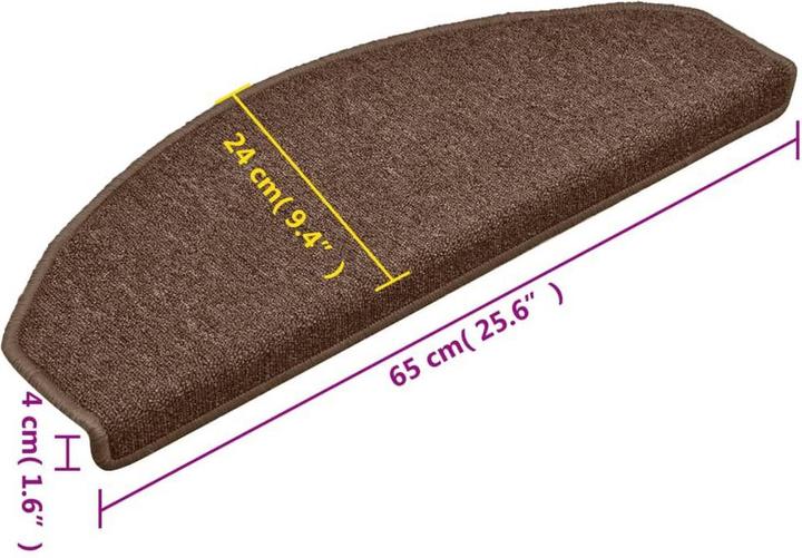 Immagine prodotto vidaXL Treppenmatte (65 x 24 cm)