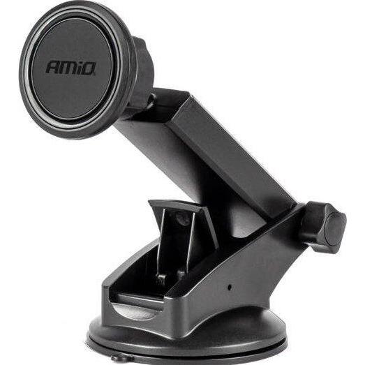 Amio Uchwyt samochodowy magnetyczny do telefonu na szybę z przyssawk? regulowany 360 AMIO-04145, Accessori per cellulare