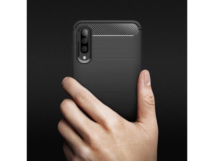 Produktbild Screenguard Samsung Galaxy A30s Hülle Carbon Brushed Soft TPU (Samsung Galaxy A30s)