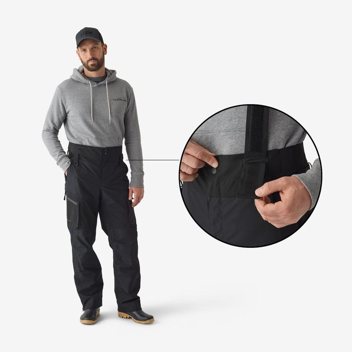 Image du produit Caperlan Pantalon de pêche FT 500 WPF imperméable homme noir (S)