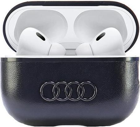 Produktbild Audi Leather Big Logo AirPods Pro 2 cover czarny/black AU-APP2-GT/D3-BK (Kopfhörer Hülle)
