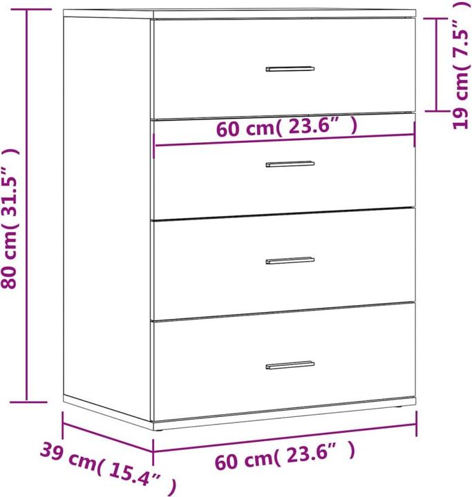 Produktbild vidaXL Sideboard (79 x 38 x 80 cm)