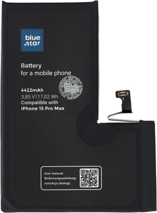 BlueStar Battery Blue Star BLUE STAR HQ battery for IPHONE 15 Pro Max 4422 mAh