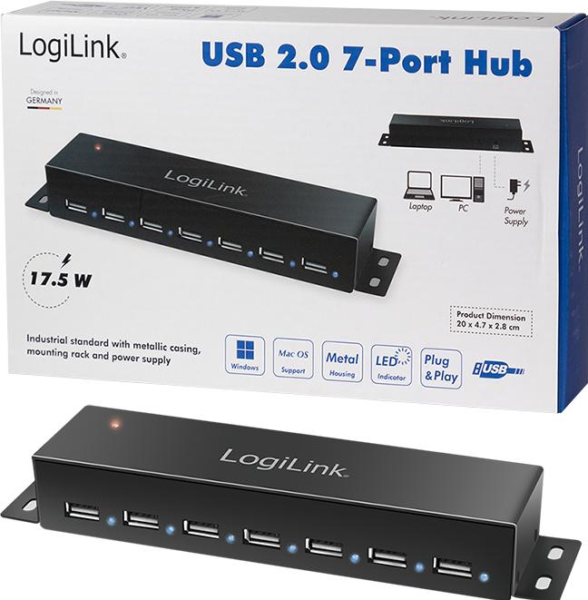 Immagine prodotto LogiLink UA0148 (USB-A, 7 porte)