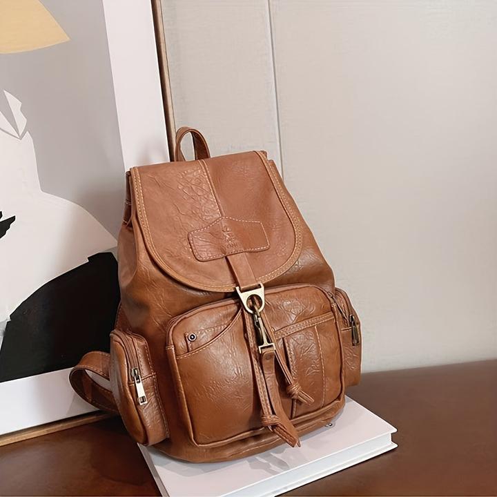 Immagine prodotto Only-Bags.Store Zaino in pelle PU vintage, borsa da viaggio dal design alla moda, versatile per tutti i giorni e