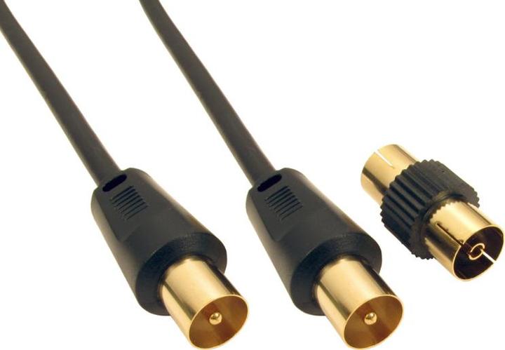 Produktbild Cables Direct CDL 3m TV Cable+Female Coup-Black (Antennenkabel)