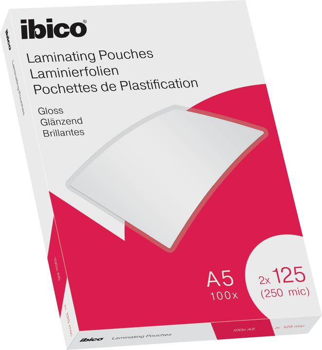 Ibico Feuille de plastification A5, 125 µm 100 pièces (A5, 100 pièce(s), 125 µm)