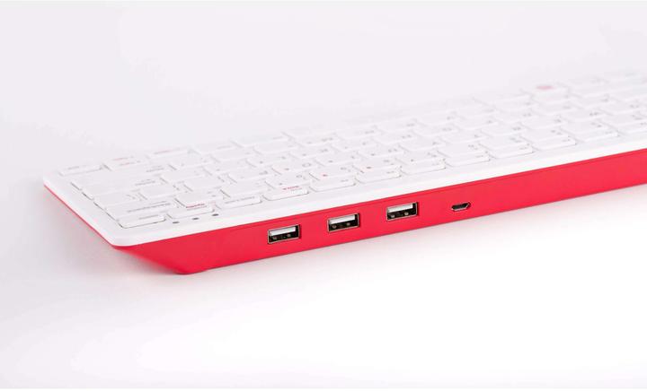 Raspberry Pi Official WHITE keyboard for QWERTZ (DE) (DE, Kabelgebunden)