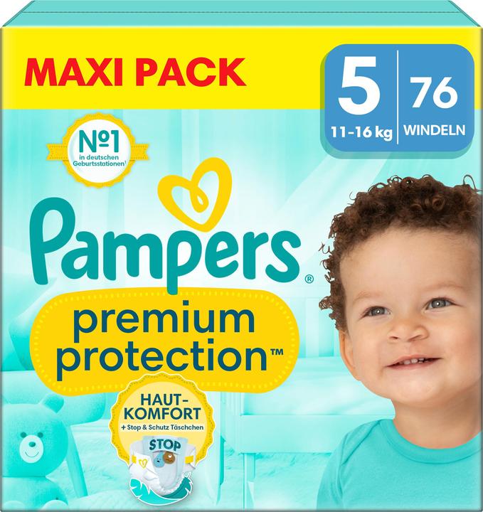 Produktbild Pampers Premium Protection (Gr. 5, Tragepack, 76 Stk.)