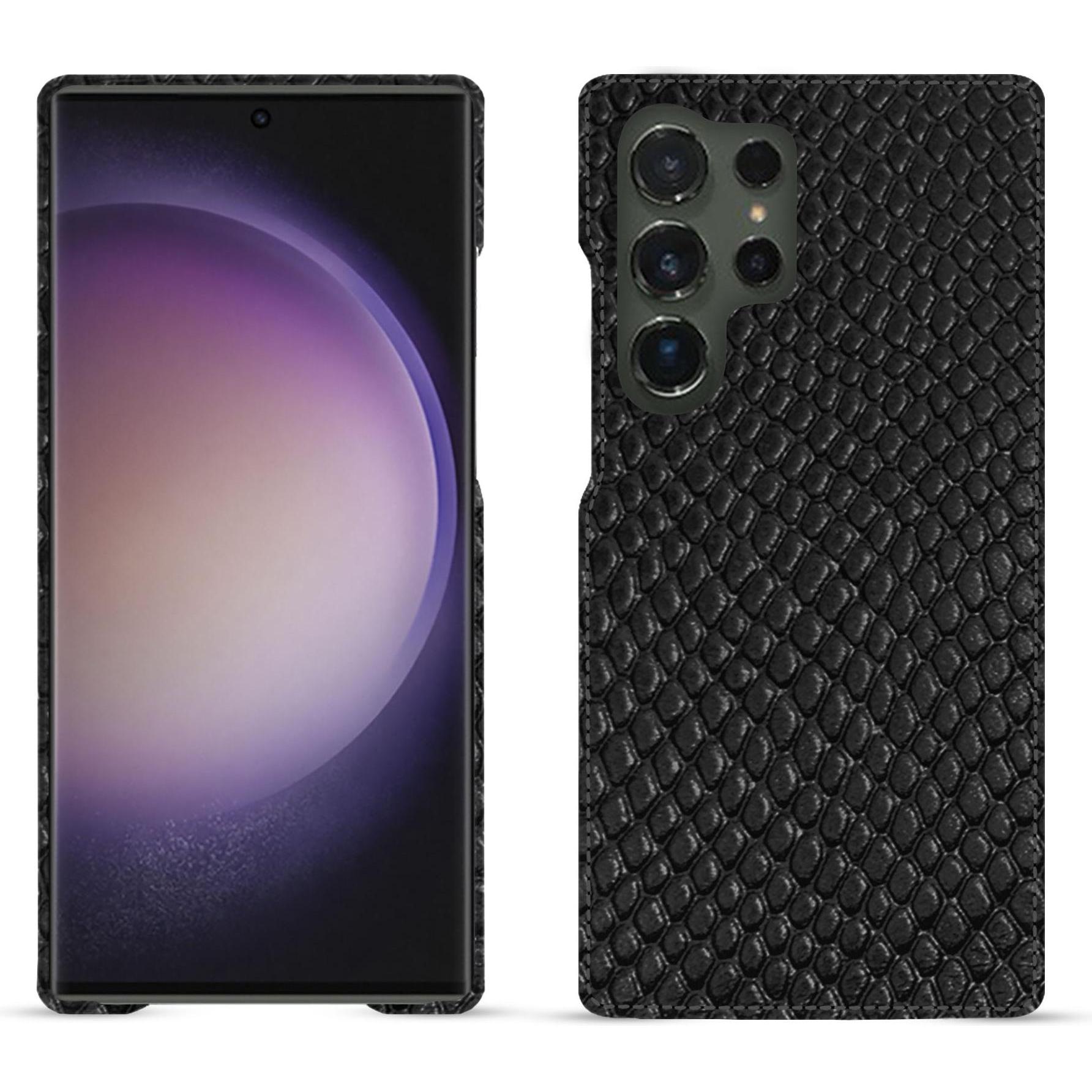 Noreve Lederschutzhülle (Samsung Galaxy S24 Ultra), Smartphone Hülle, Schwarz