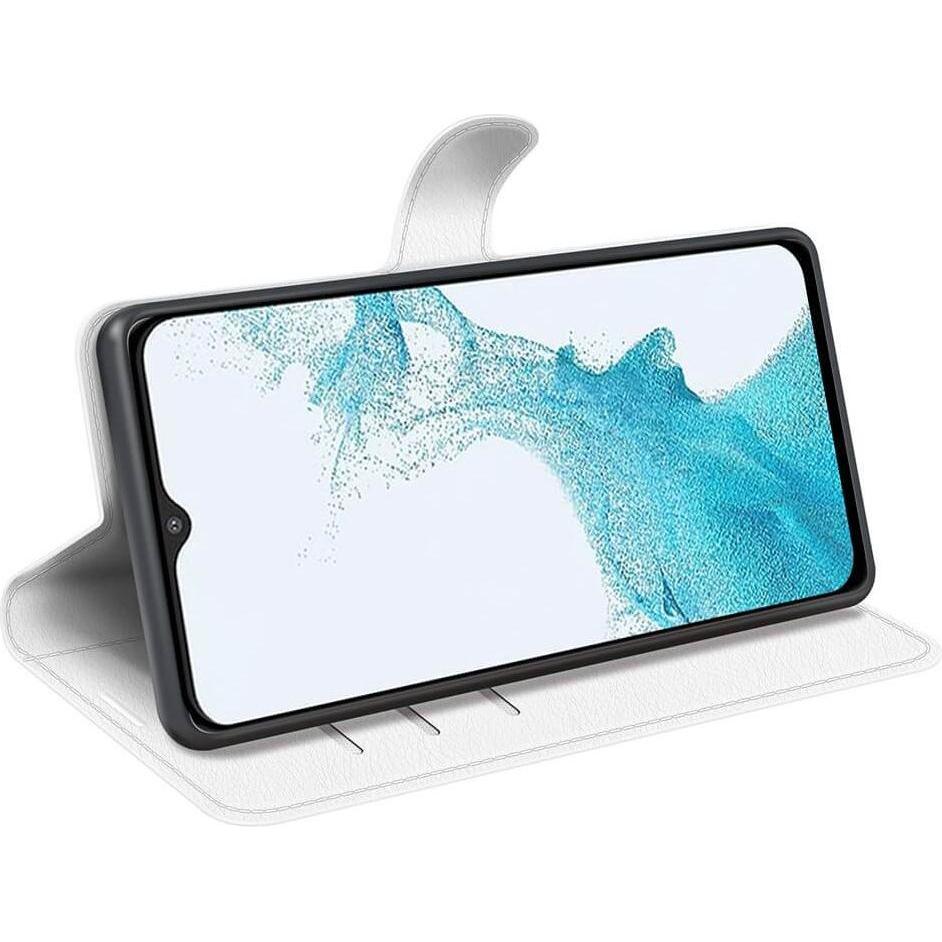 Thumbnail - Cover-Discount Galaxy A23 - Leder Etui Hülle weiss (Samsung Galaxy A23), Smartphone Hülle, Weiss