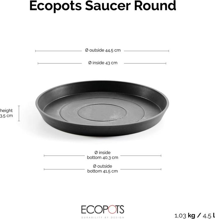 Produktbild Ecopots Saucer Round
