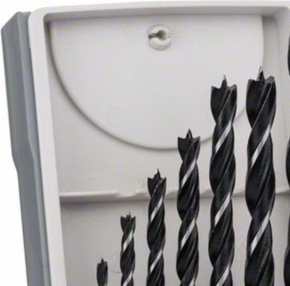 Actual product image Bosch Professional Zubehör PRO Wood twist drill set. 7 pcs. (8 mm, 10 mm, 4 mm, 3 mm, 5 mm, 6 mm, 7 mm)