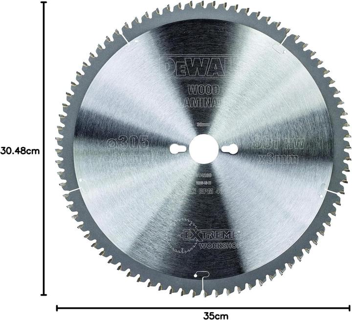 Produktbild DeWalt EXTREME ® Stationärkreissägeblatt DT4288inesFinish (Furniern. Aluminium und Kunststoffen)