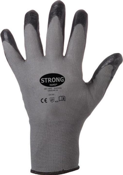 Feldtmann Fine knitted glove Datong nitrile, size 8, grey (8)