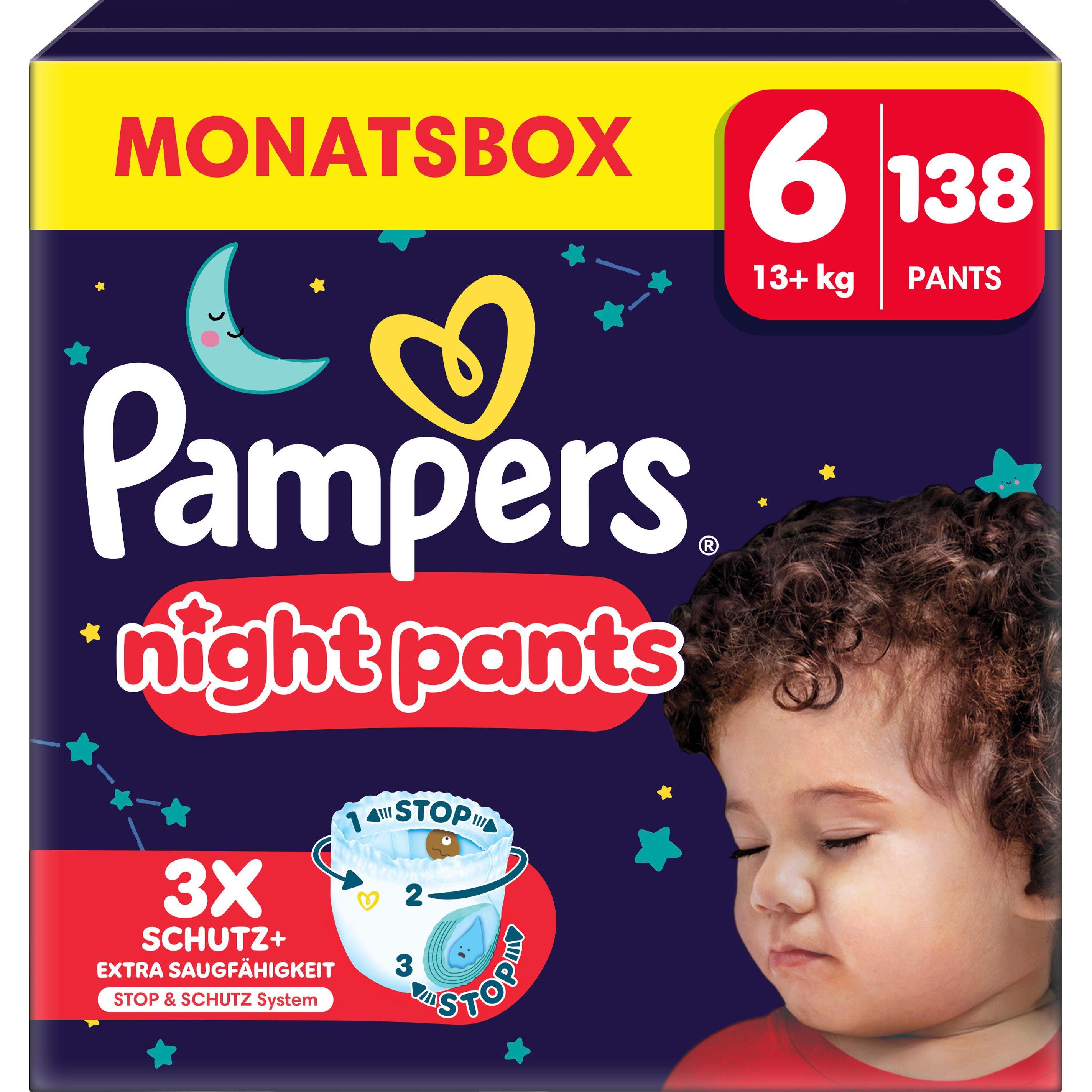 Pampers Baby-Dry Night Pants (Gr. 6, Monatsbox, 138 Stück)
