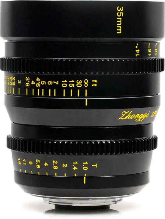 Actual product image Zhongyi Mitakon Fixed focal length Speedmaster 35 mm T1 Cine (Sony E)