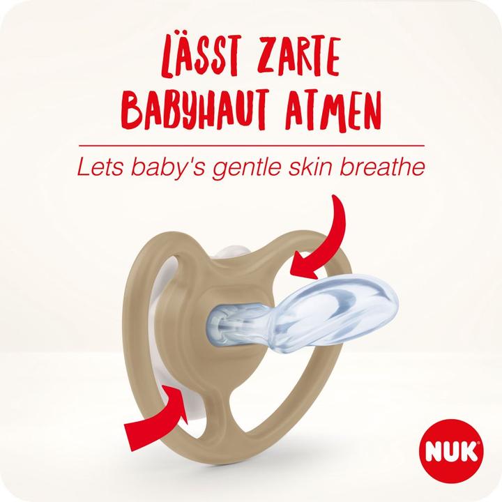 Produktbild NUK Schnuller Schnuller 2er Pack Space - Silikon 0-6 M - Fuchs / (2 x, bis 6 Monate)