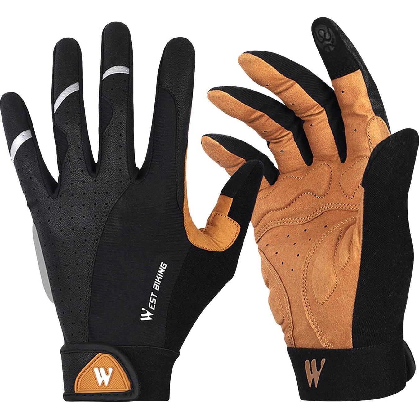 Thumbnail - Avizar, Handschuhe, West Biking Sporthandschuhe & Touchscreen-Handschuhe, Grösse XS - Schwarz / Braun, Schwarz, (XS)