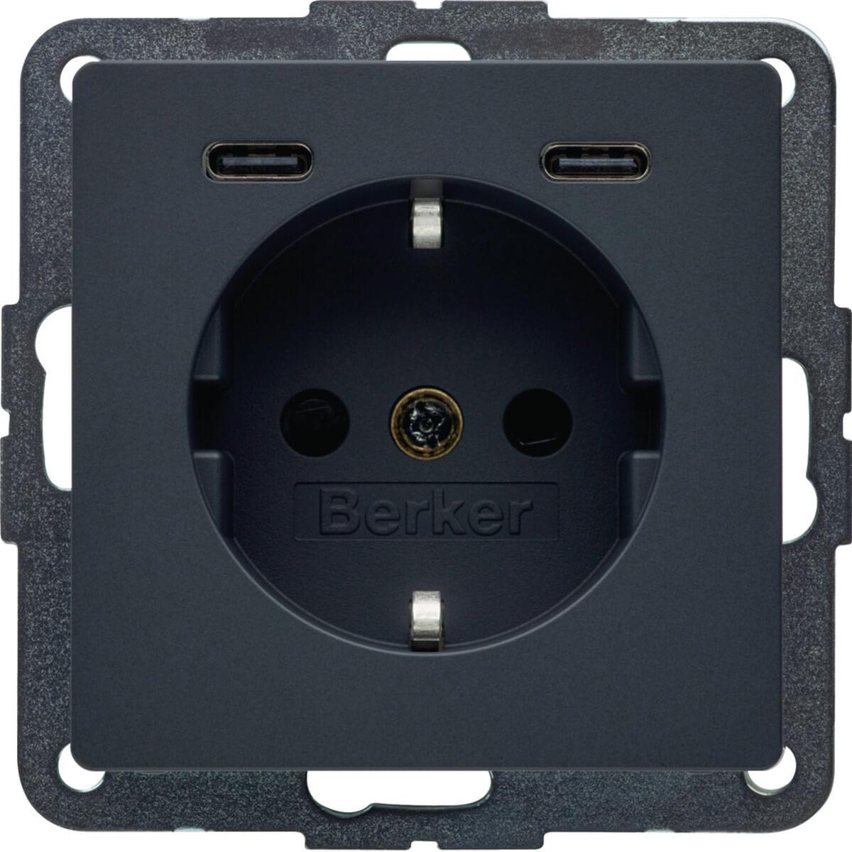 Berker, Presa di corrente, Steckdose SCHUKO/USB CC 20W PD Q.x