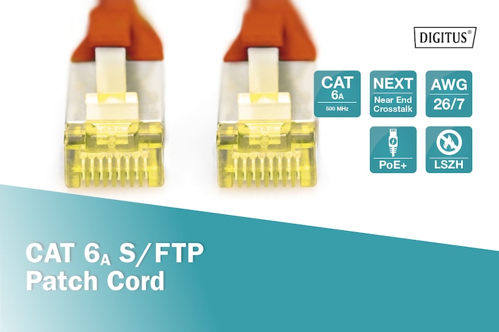 Produktbild Digitus Netzwerkkabel (S/FTP, CAT6a, 0.50 m)