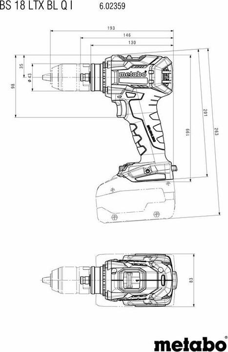 Image du produit Metabo Perceuse-visseuse (Fonctionnement sur batterie)