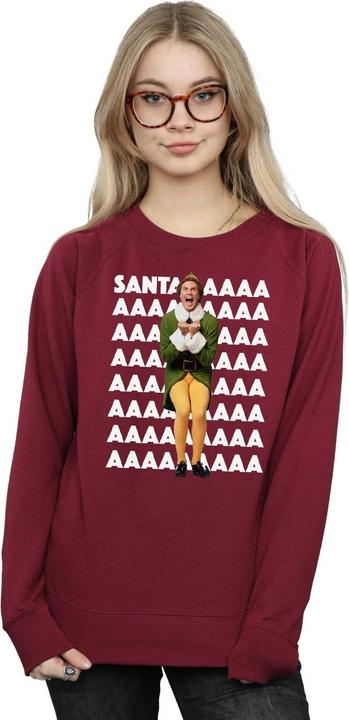 Actual product image Elf Womens/Ladies Buddy Santa Scream Sweatshirt (XL)