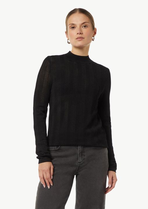 Produktbild Comma Strickpullover Strickpullover mit Fischgrätmuster und Rippbündchen (46)