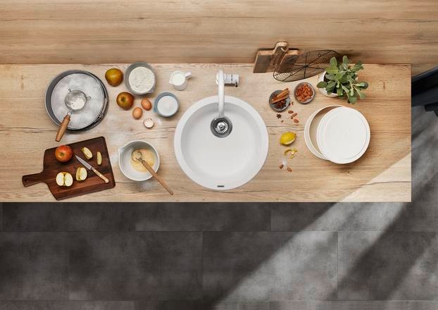 Actual product image Blanco Rondo Silgranit (Top-mounted sink, 45 cm, 45 cm)