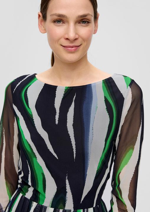 Actual product image S.Oliver Kleid Mesh-Kleid mit Plisseefalten (34)