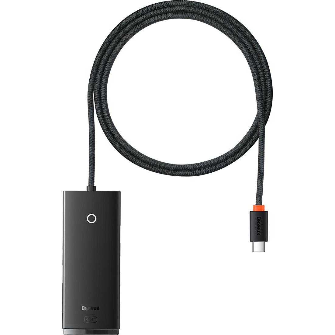 Baseus Lite Air Joy (USB-C, 4 Ports), Dockingstation + USB Hub, Schwarz
