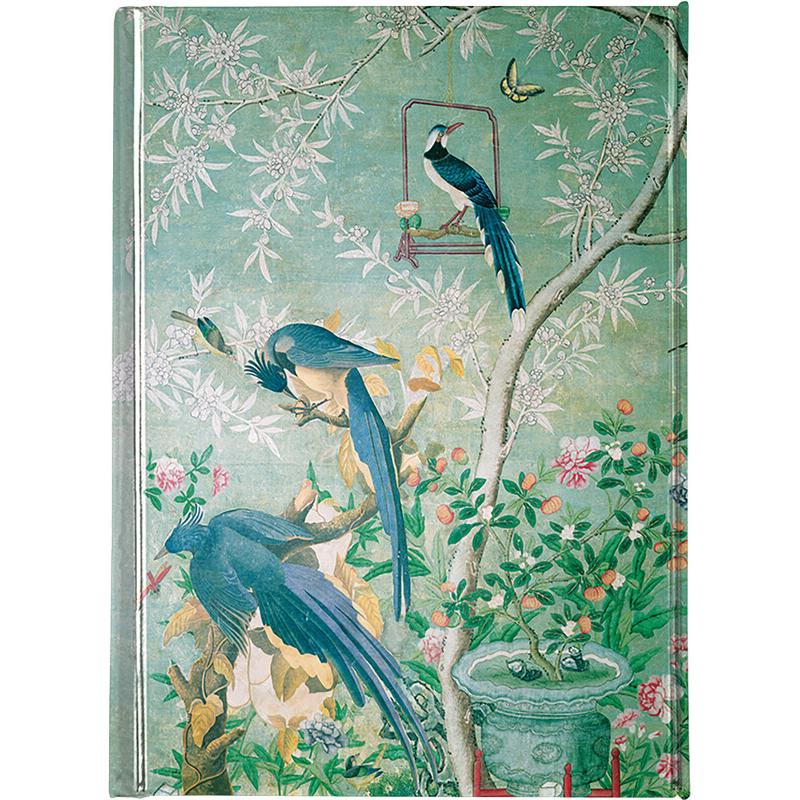 Thumbnail - Flame Tree, Heft + Block, John James Audubon: A Pair of Magpies (Foiled Pocket Journal) (A6, Liniert, Harter Einband)