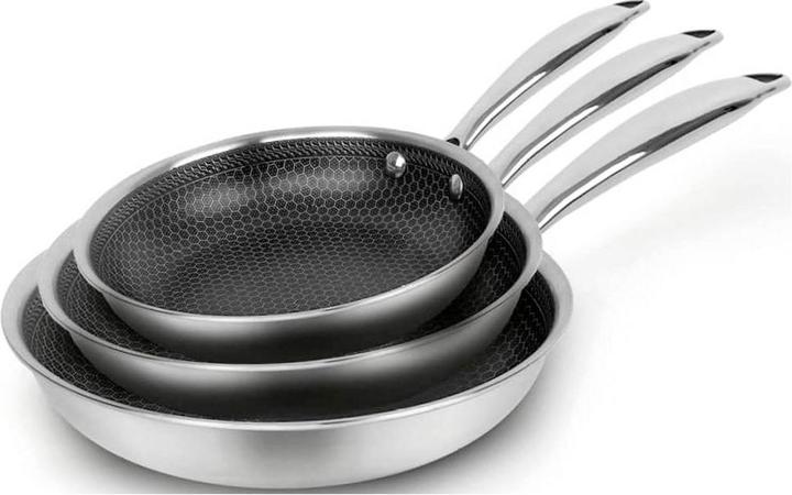 Immagine prodotto Evok Qulinart by Brandt 194-019 set di pentole da 3 pezzi (20 cm, Set di pentole e padelle da cucina, Acciaio inossidabile)