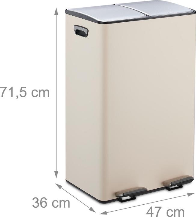 Produktbild Relaxdays Mülleimer Küche 2x 30 Liter (60 l)