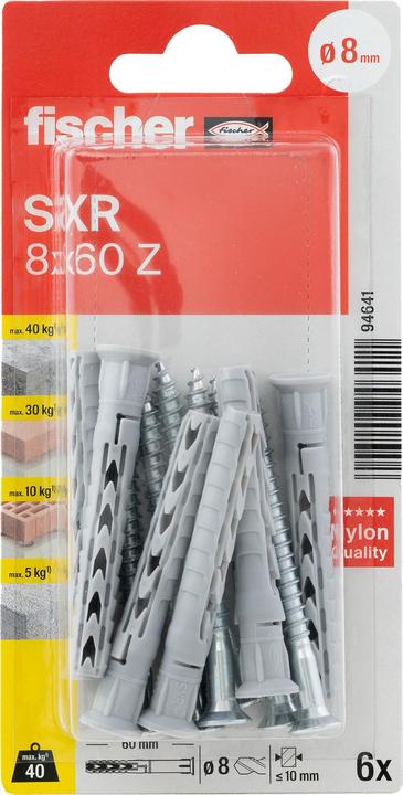 Produktbild Fischer Langschaftdübel SXR 8x60 Z K (6 Stk.)