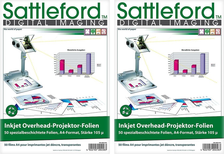 Produktbild Sattleford 100 Inkjet-Overhead-Folien