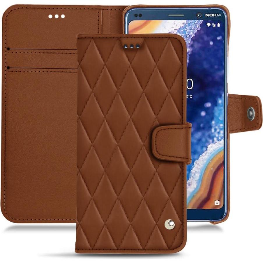 Thumbnail - Noreve Lederschutzhülle Wallet (Nokia 9 PureView), Smartphone Hülle, Braun