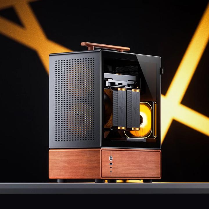 Image du produit Jonsbo T7 PC-Gehäuse, Midi-Tower, mATX, Tempered Glass - schwarz (ITX)