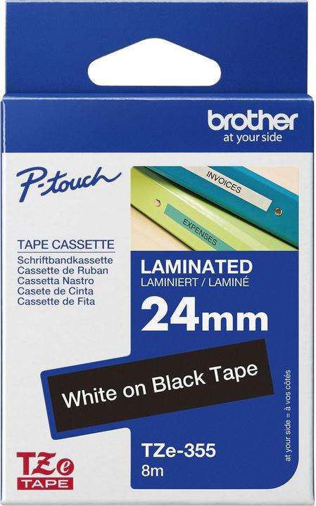 Produktbild Brother Tze-355 (2.40 cm, Schwarz)