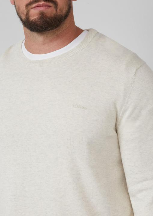 Produktbild s.Oliver Strickpullover Baumwollpullover mit Logo-Stickerei (XXL)