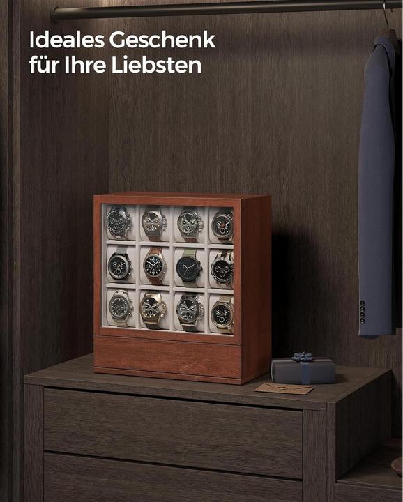 Immagine prodotto Songmics Uhrenbox, 12 Fächer