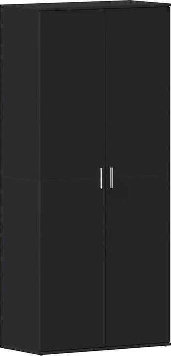 VidaXL Shoe cabinet black 80x39x180 cm wood-based material (80 x 39 x 180 cm)